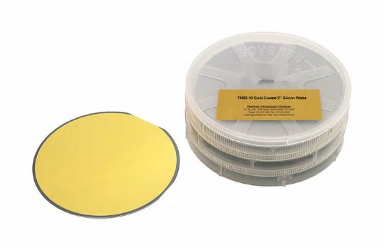 Picture of Gold Coated 2" Silicon Wafer, P-Type