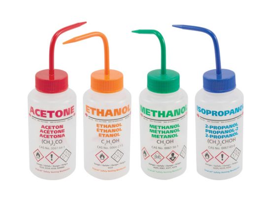 Picture of GHS Multi-lingual Wash Bottle, Set of 4, 250 ml