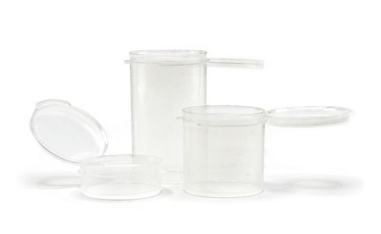 Picture of Hinged Plastic Containers, Round, 32.82 mL, 1.57"x1.5"