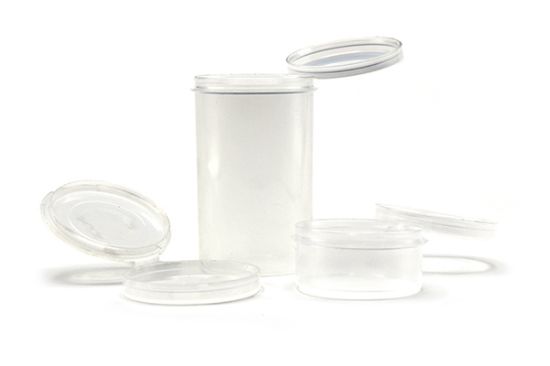 Picture of Hinged Plastic Containers, Round, 5.91 mL, 2.03"x0.37"