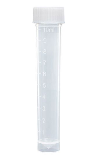 Picture of 10mL Transport Tube w/ White Screw Cap, Unassemble