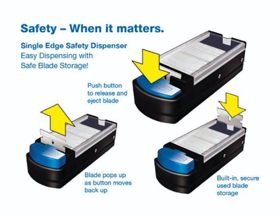 Picture of GEM®️3 Facet Aluminum Back SE Safety Dispenser