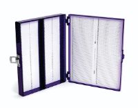 Picture of True North™ Slide Box, w/Clasp, 100 Slides, Purple