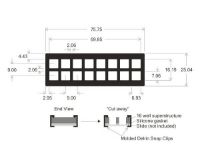 Picture of 16 Well ProPlate™ Tray Set / 3 – 7 X 7 mm, Stainless Steel Spring Clips