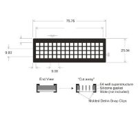 Picture of 64 Well ProPlate™ Tray set / 3 – 3.5 x 3.5 mm, Stainless Steel Spring Clips