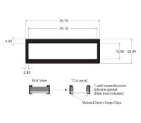 Picture of 1 Well ProPlate™ Tray set / 4 – 16.5 x 70 mm, Delrin®️ Snap Clips