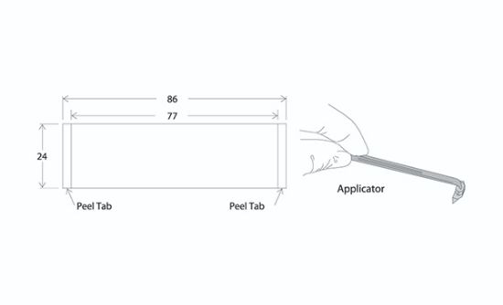 Picture of Seal Strips 24 mm X 77 mm Seal Area