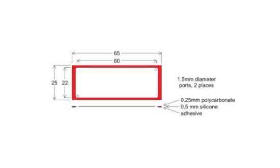 Picture of SecureSeal™ Hybridization Chambers, 1 Well - 22mm X 60mm X 0.6mm