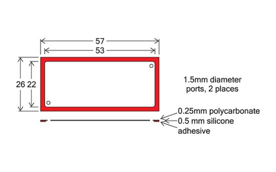 Picture of SecureSeal™ Hybridization Chambers, 1 Well - 22mm X 53mm X 0.6mm