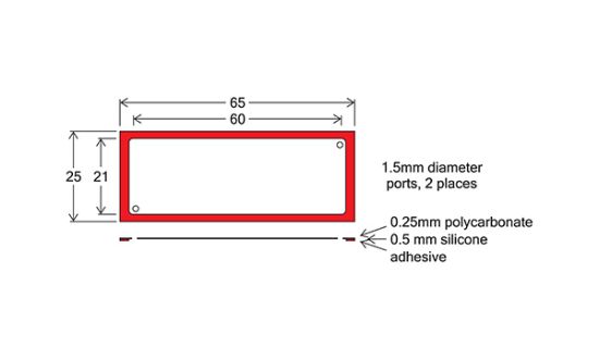 Picture of SecureSeal™ Hybridization Chambers, 1 Well - 21mm X 60mm X 0.6mm