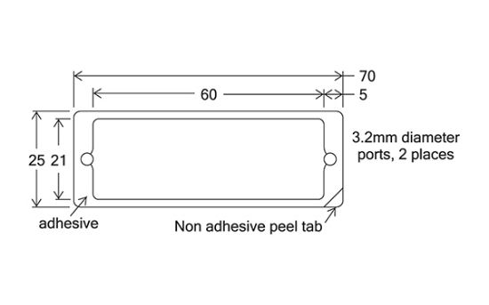 Picture of HybriWell™️ Sealing Chamber, 275 - 320 µl, 60mm X 21mm X 0.25mm Depth