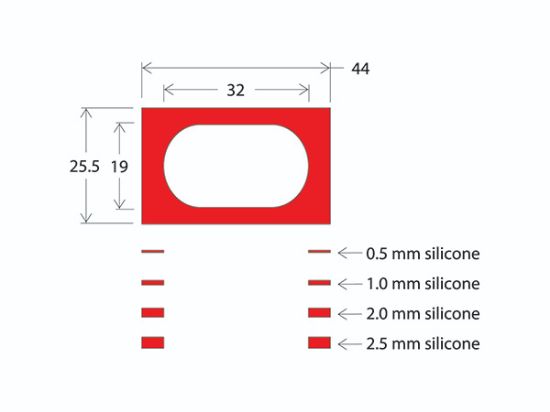 Picture of A/A Press To Seal Gasket, 32X19mm (D), 1.0mm -Depth