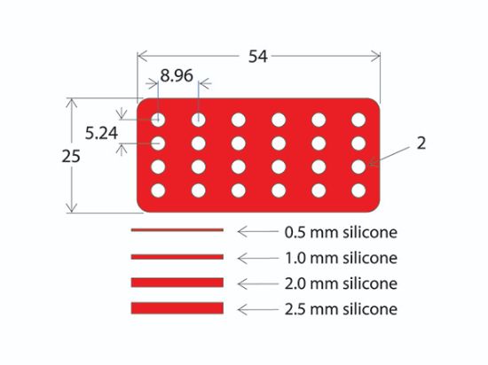 Picture of S / A Press To Seal Gasket, 2mm (D), 0.5mm -Depth, 24 Well