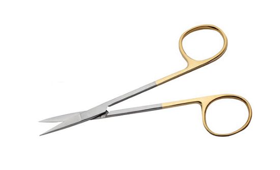 Picture of EMS Tungsten Carbide Iris Scissors, 4½" (114.3mm) Straight