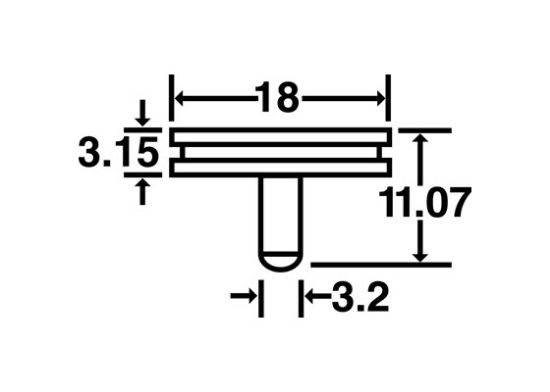 Picture of Slotted Head SEM Mount 18 mm