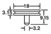 Picture of Shorter Pin Stub SEM Mounts with Slotted Head, 18 mm