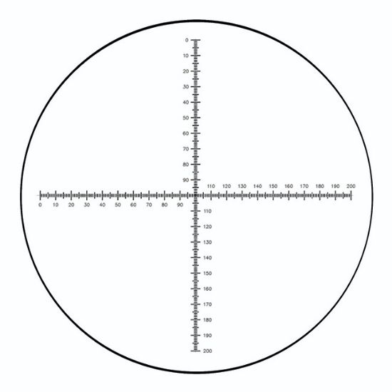 Picture of NE 72 Crossed Micrometer Scale 20mm Long With 200 Divisions Of 0.1mm 23mm