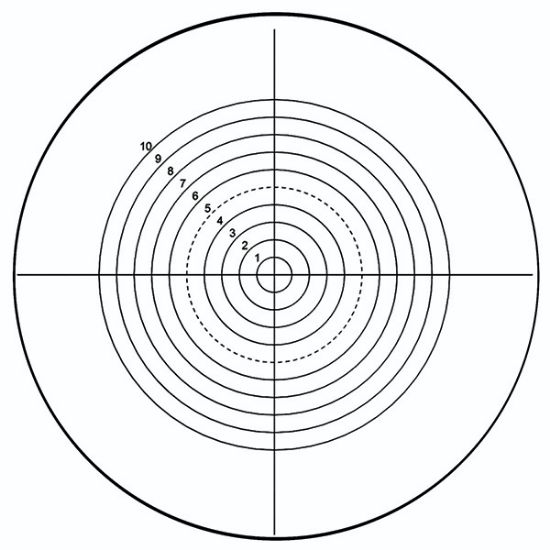 Picture of NE44 Concentric Circles Graticule, 23mm