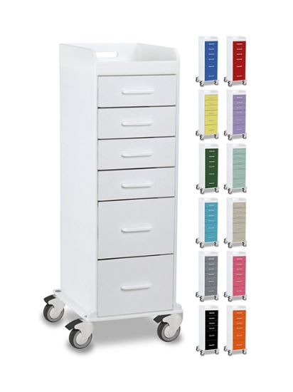 Picture of Tall Locking 6 Drawer Cart