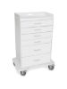 Picture of Locking 6 Drawer Procedure Cart,White Drawers