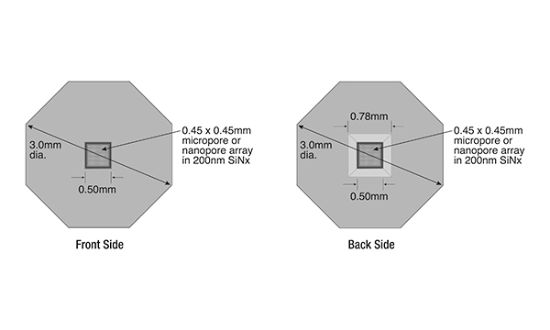 Picture of 5.0 µm, 45 x 45 Layout, 10.0 µm Pitch