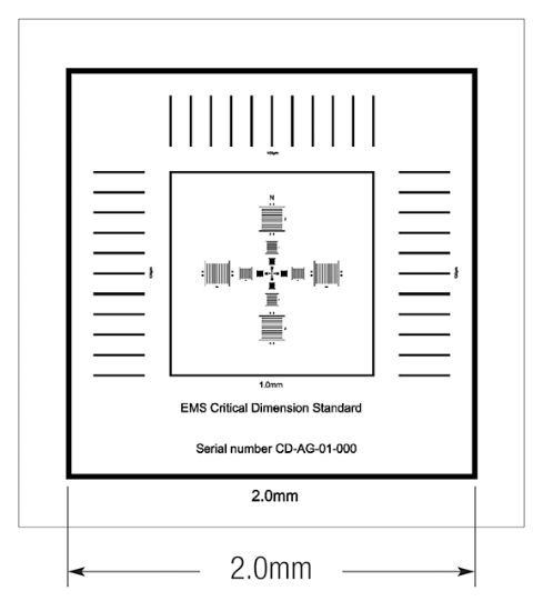 Picture of Critical Dimension Magnification Standard, X- and Y-Axis